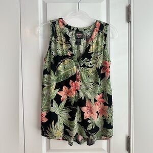 Harley-Davidson Women’s Hawaiian Floral Sleeveless Blouse Size S